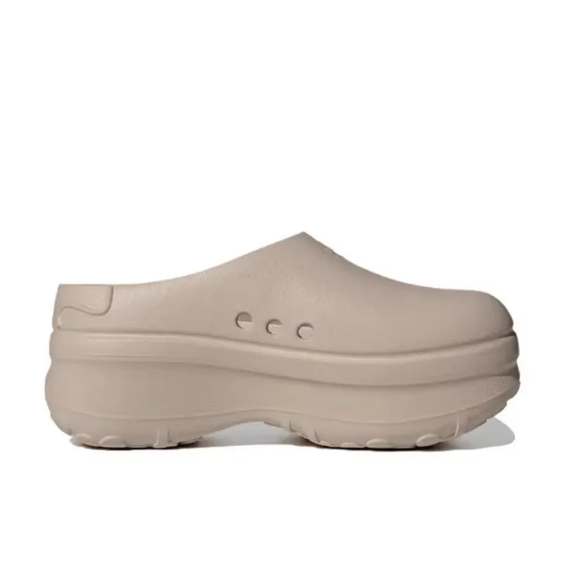 2024 new thick-soled toe flip-flop anti-slip heightened flatwood sports hole shoes