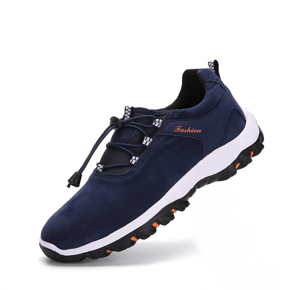 Brown Men Synthetic Suede Non Slip Outdoor Casual Hiking Shoes
