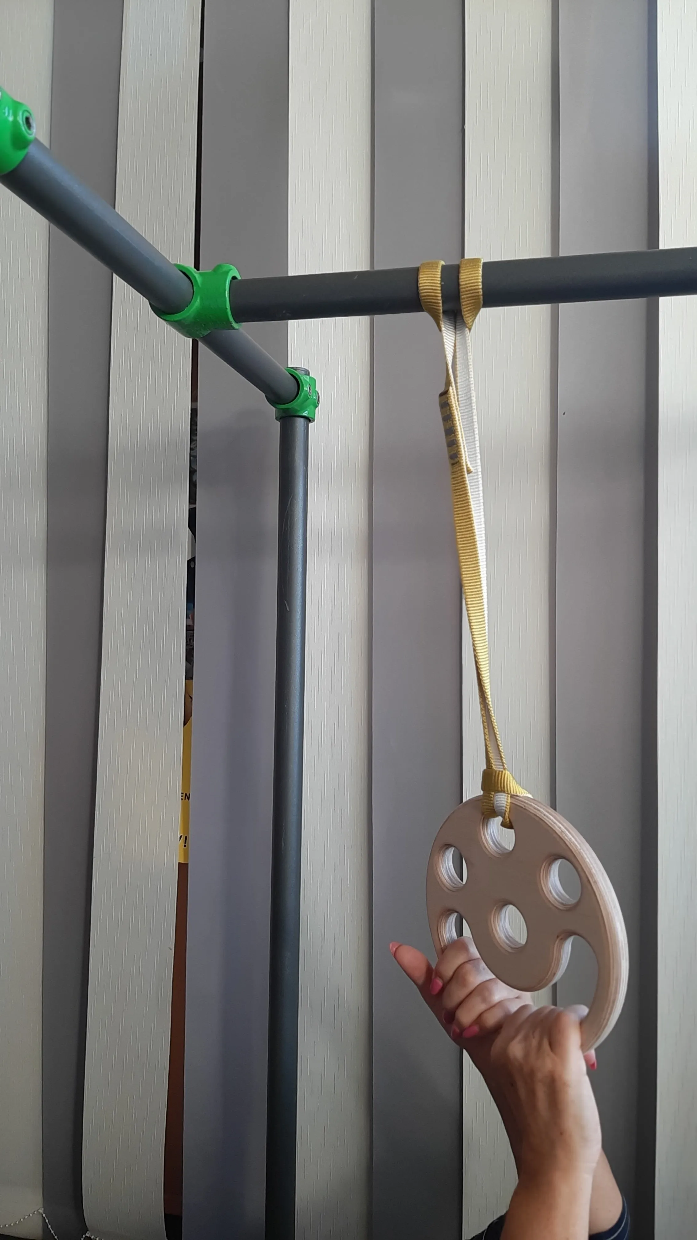 CC-ZK-204 Cali-Cube Ninja Sport Zubehör Holz Ring Alien Klettergriff Hangeltraining Griffkraft Trainer  Grip Strength