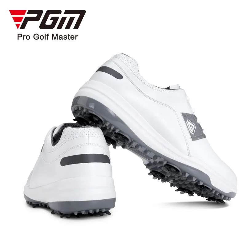 PGM XZ193 waterproof golf shoe foshan microfiber leather black spike golf shoes